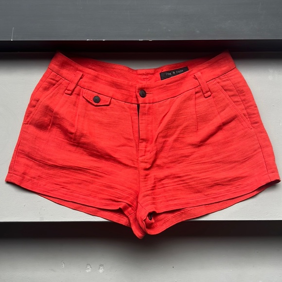 Rag & Bone Linen Shorts - Picture 2 of 9